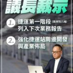 議長裁示 捷運是改變城市命運的關鍵一步